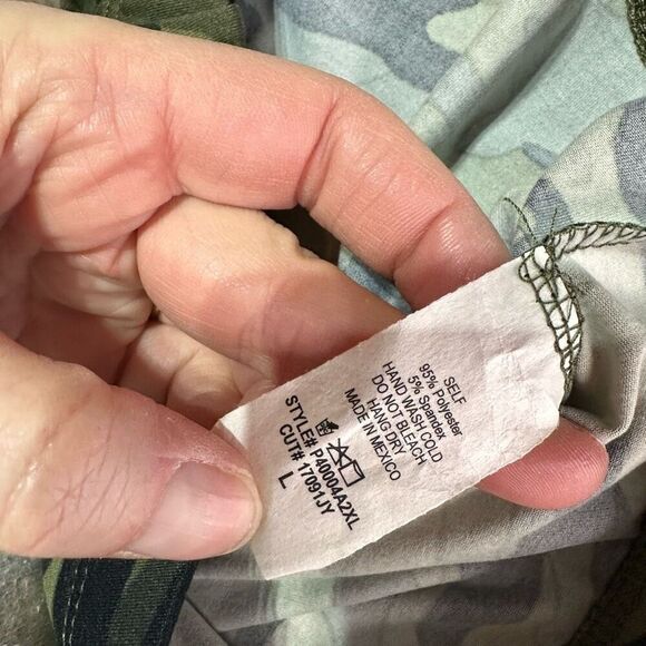 NWT White Birch Camo Camouflage High Waist Bell Bottom Flare Leggings Large Gree - Picture 6 of 13